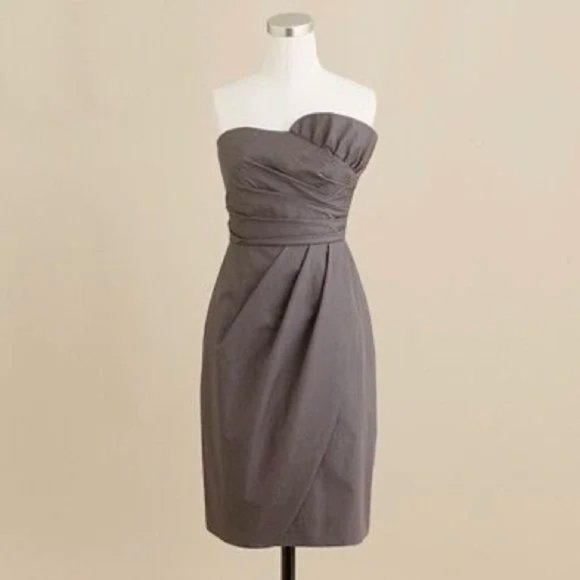 J. Crew Dresses & Skirts - J. Crew Gabby Cotton Taffeta Dress in Gray | Size 8